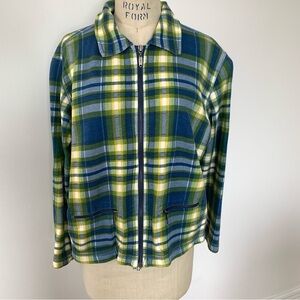Liz Claiborne Plaid Zip Jacket